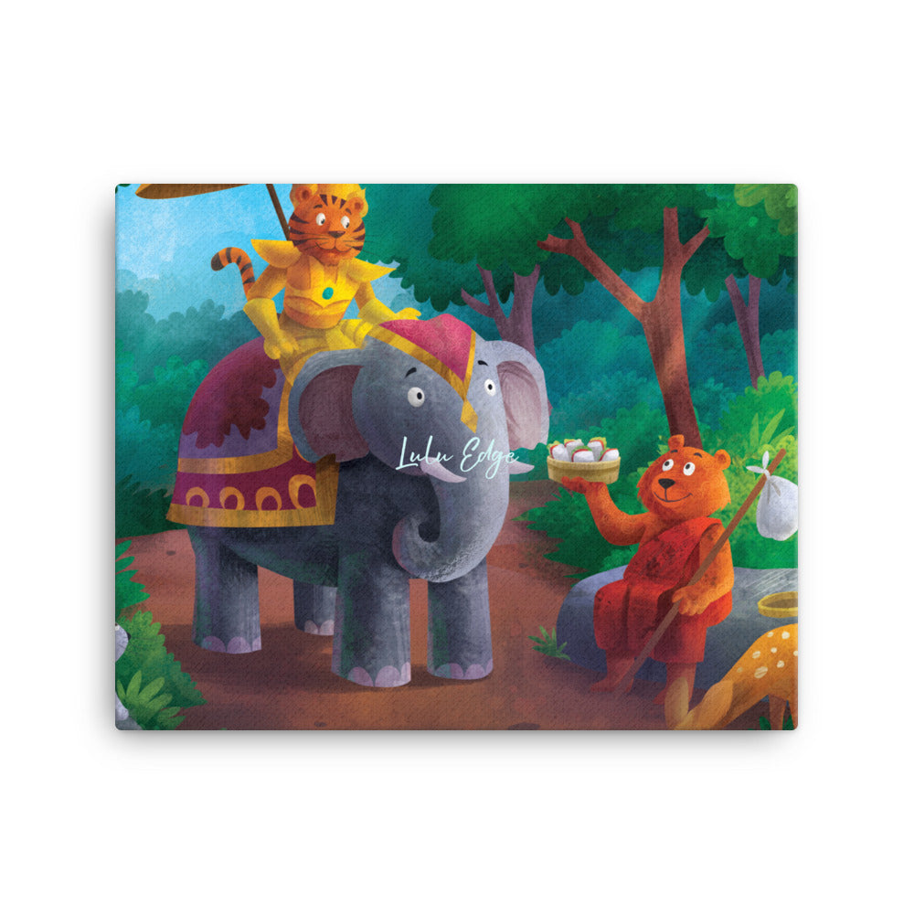 Buddha Bear "Zen Collection" by Lulu Edge Canvas