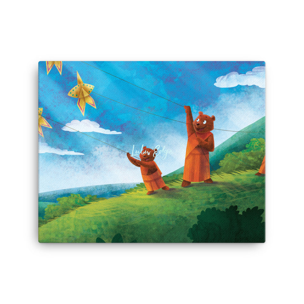 Buddha Bear "Zen Collection" by Lulu Edge Canvas