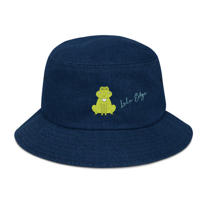 Kawaii Coloring Book "Frog Collection" by Lulu Edge Denim Bucket Hat