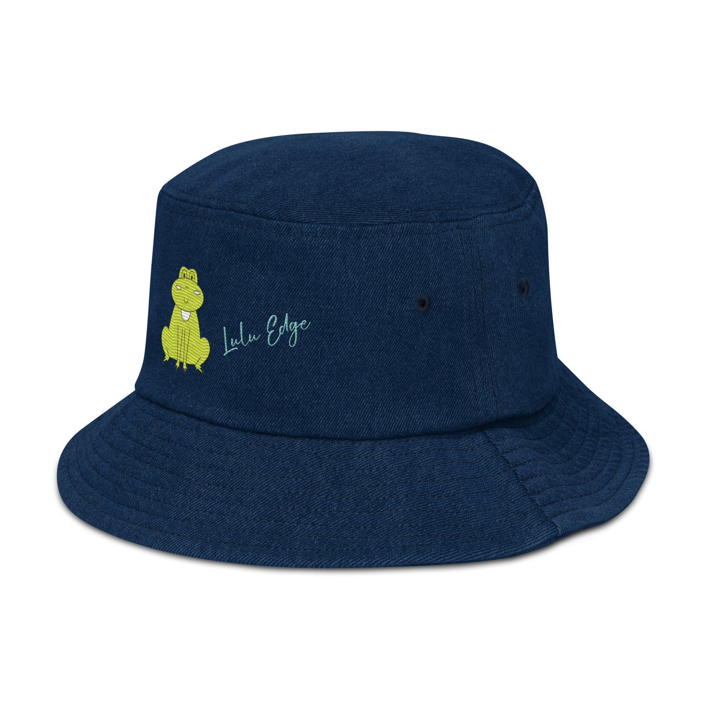 Kawaii Coloring Book "Frog Collection" by Lulu Edge Denim Bucket Hat