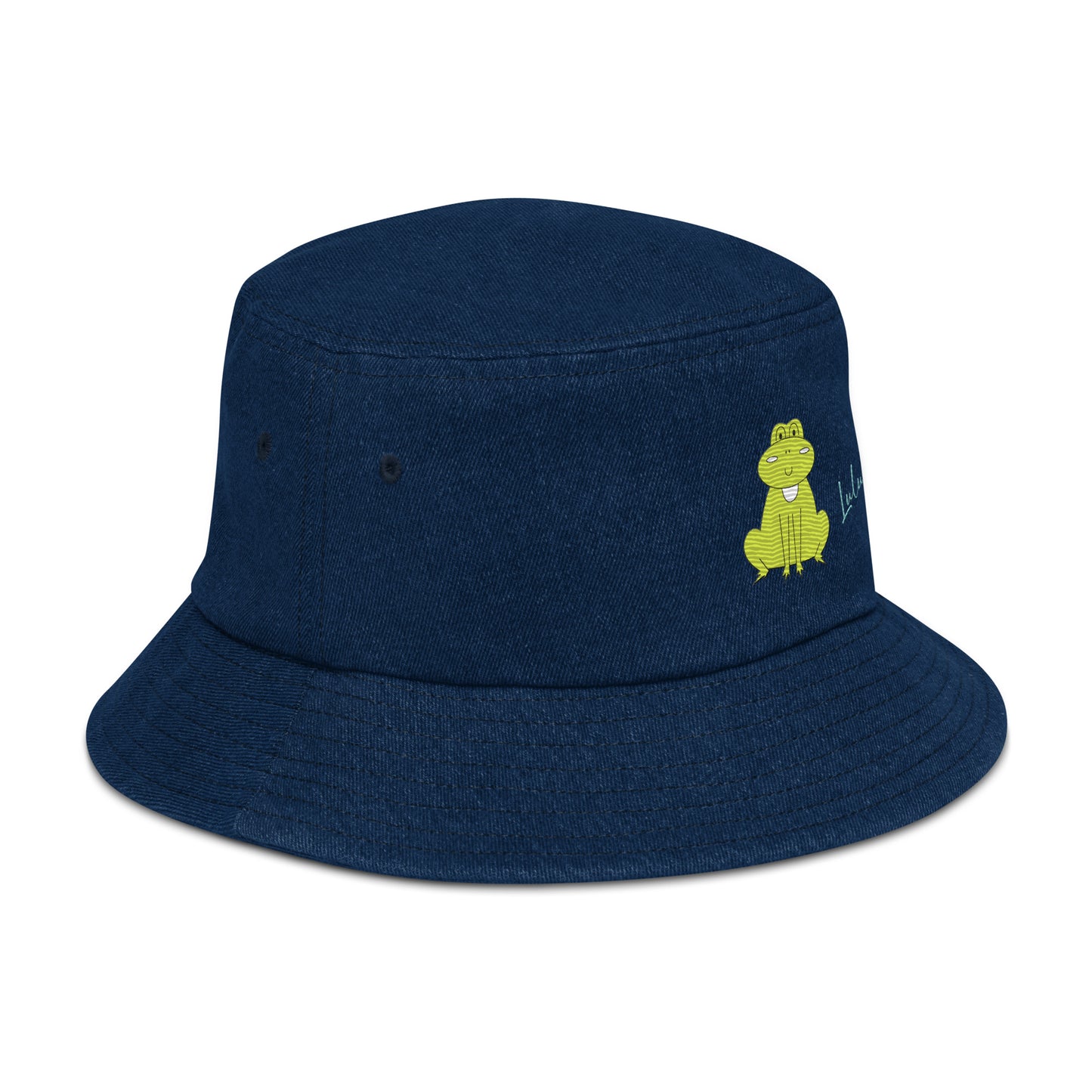 Kawaii Coloring Book "Frog Collection" by Lulu Edge Denim Bucket Hat