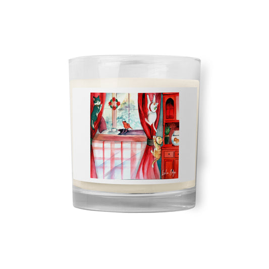 Cats Don't Like Baths "Holiday Collection" by Lulu Edge Glass Jar Soy Wax Candle