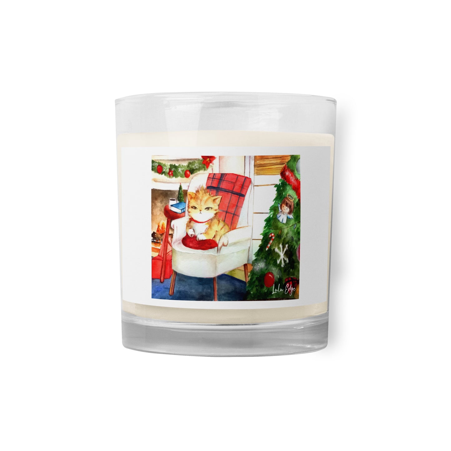 Cats Don't Like Baths "Holiday Collection" by Lulu Edge Glass Jar Soy Wax Candle