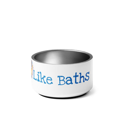 Cats Don't Like Baths "Cats in a Tub Collection" by Lulu Edge Pet Bowl