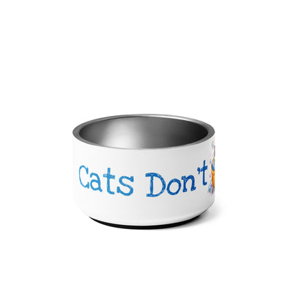 Cats Don't Like Baths "Cats in a Tub Collection" by Lulu Edge Pet Bowl