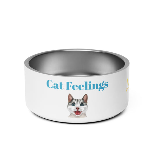 Cat Feelings "Cats with Cattitude Collection" by Lulu Edge Pet Bowl