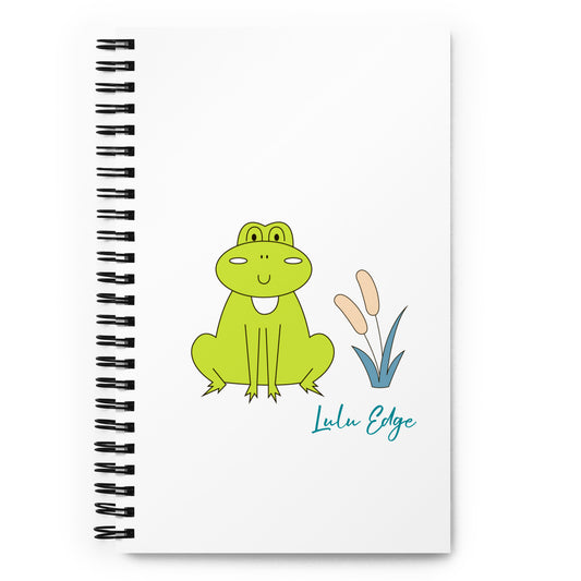 Kawaii Coloring Book "Frog Collection" by Lulu Edge Spiral Notebook