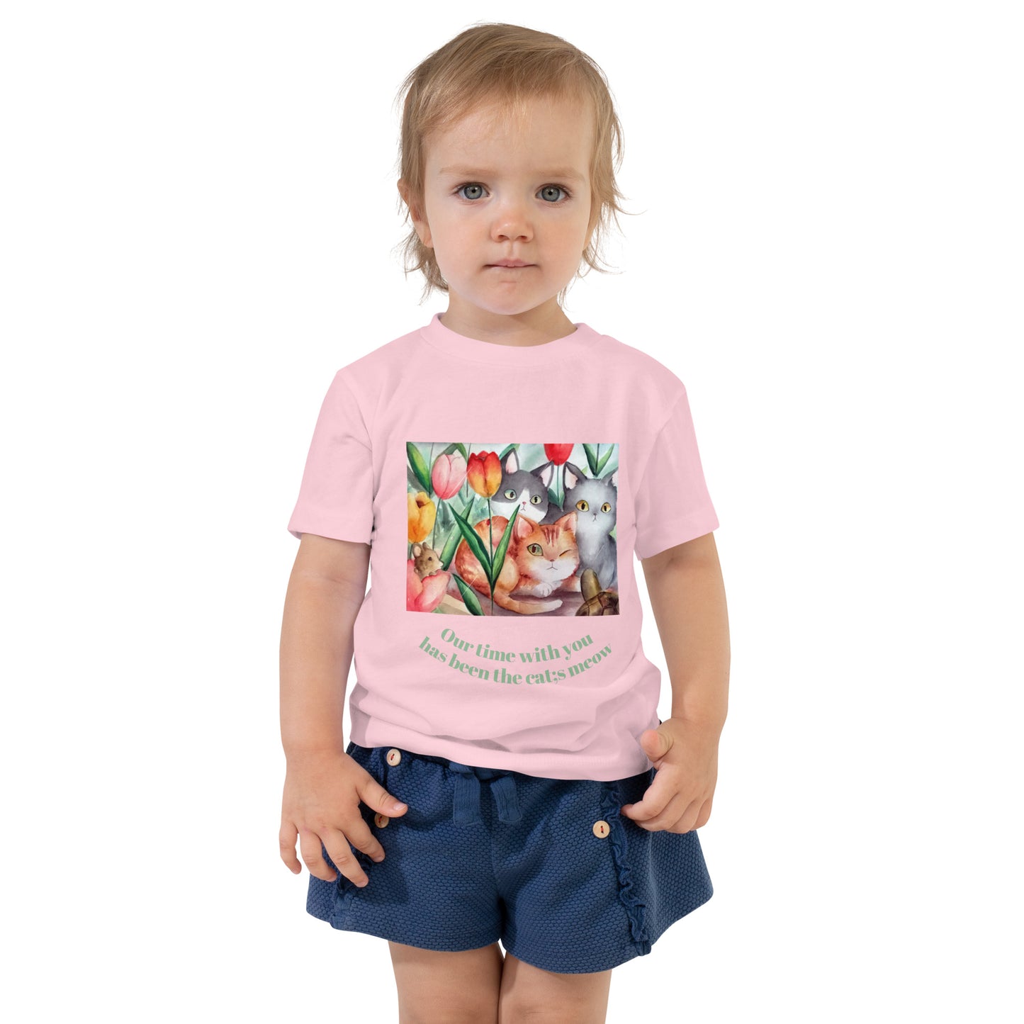 Cats Don't Like Baths "Spring Collection" by Lulu Edge Toddler Short Sleeve Tee