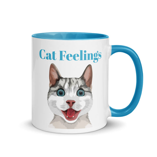 Cat Feelings "Cats with Cattitude Collection" by Lulu Edge Mug with Color Inside