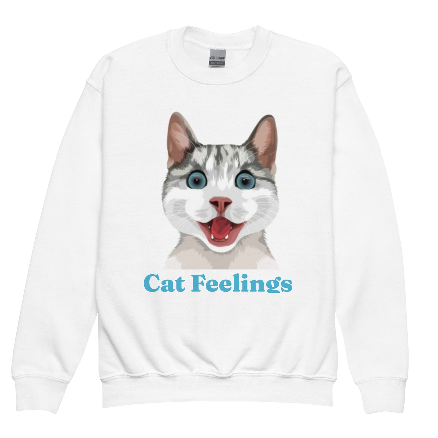 Cat Feelings "Cats with Attitude" by Lulu Edge Youth Crewneck Sweatshirt