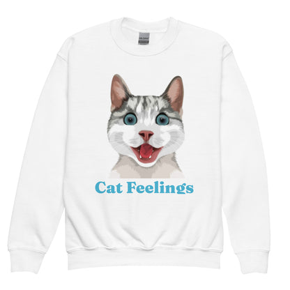 Cat Feelings "Cats with Attitude" by Lulu Edge Youth Crewneck Sweatshirt