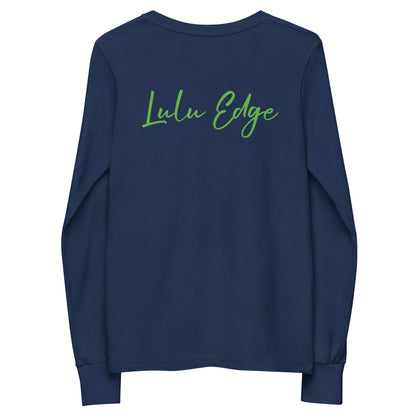 Kawaii Coloring Book "Frog Collection" by Lulu Edge Youth Long Sleeve Tee