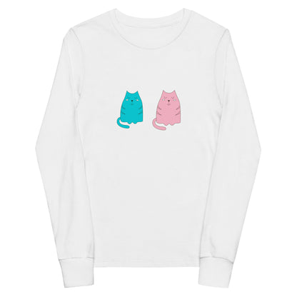 Kawaii Coloring Book "Cat Collection" by Lulu Edge Youth Long Sleeve Tee