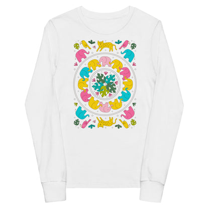 Kawaii Coloring Book "Cat Collection" by Lulu Edge Youth Long Sleeve Tee