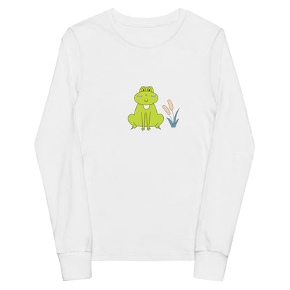 Kawaii Coloring Book "Frog Collection" by Lulu Edge Youth Long Sleeve Tee