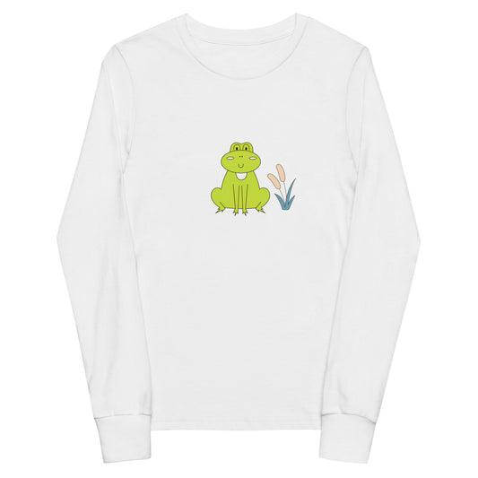 Kawaii Coloring Book "Frog Collection" by Lulu Edge Youth Long Sleeve Tee