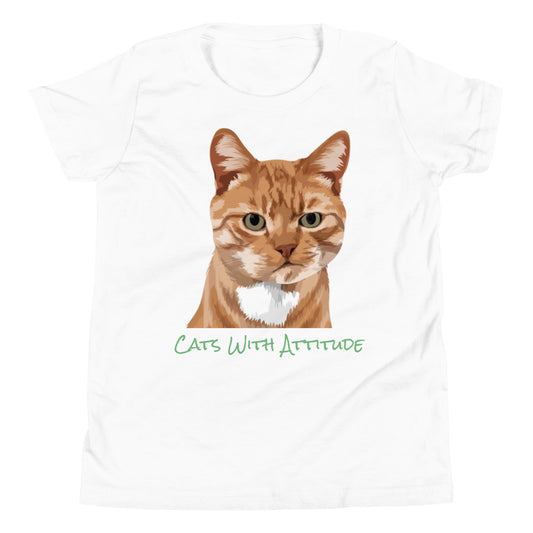 Cat Feelings "Cats with Attitude" by Lulu Edge Youth Short Sleeve T-Shirt