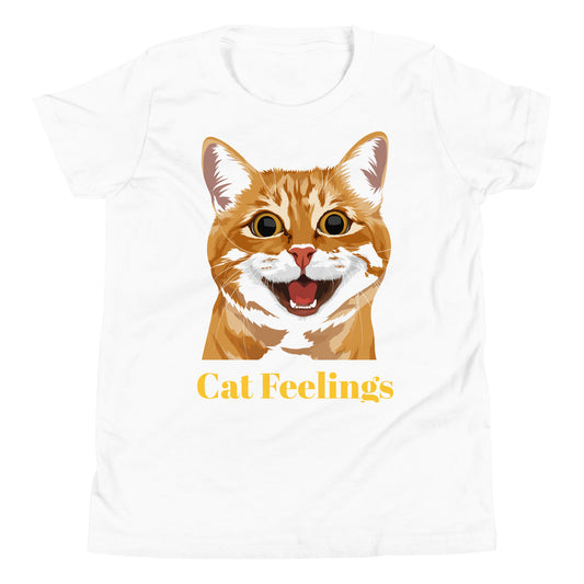 Cat Feelings "Cats with Attitude" by Lulu Edge Youth Short Sleeve T-Shirt